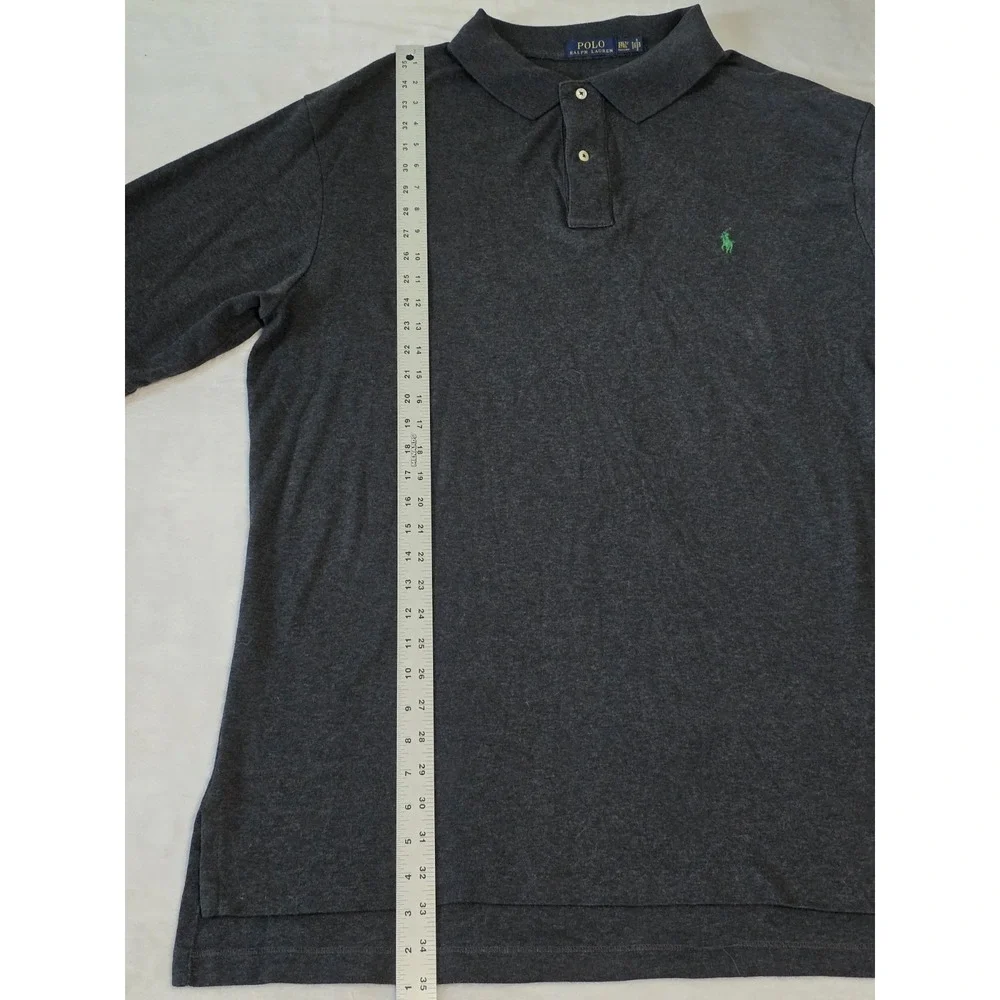 Polo Ralph Lauren Polo Shirt Mens XL Tall Charcoal Gray 100% Cotton Polo Golf T